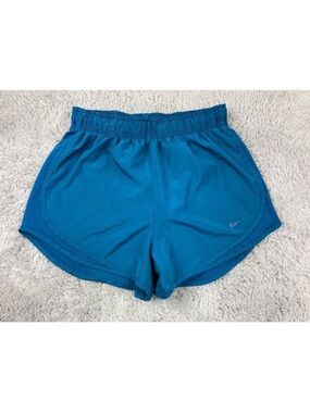Nike dri fit teal blue running shorts